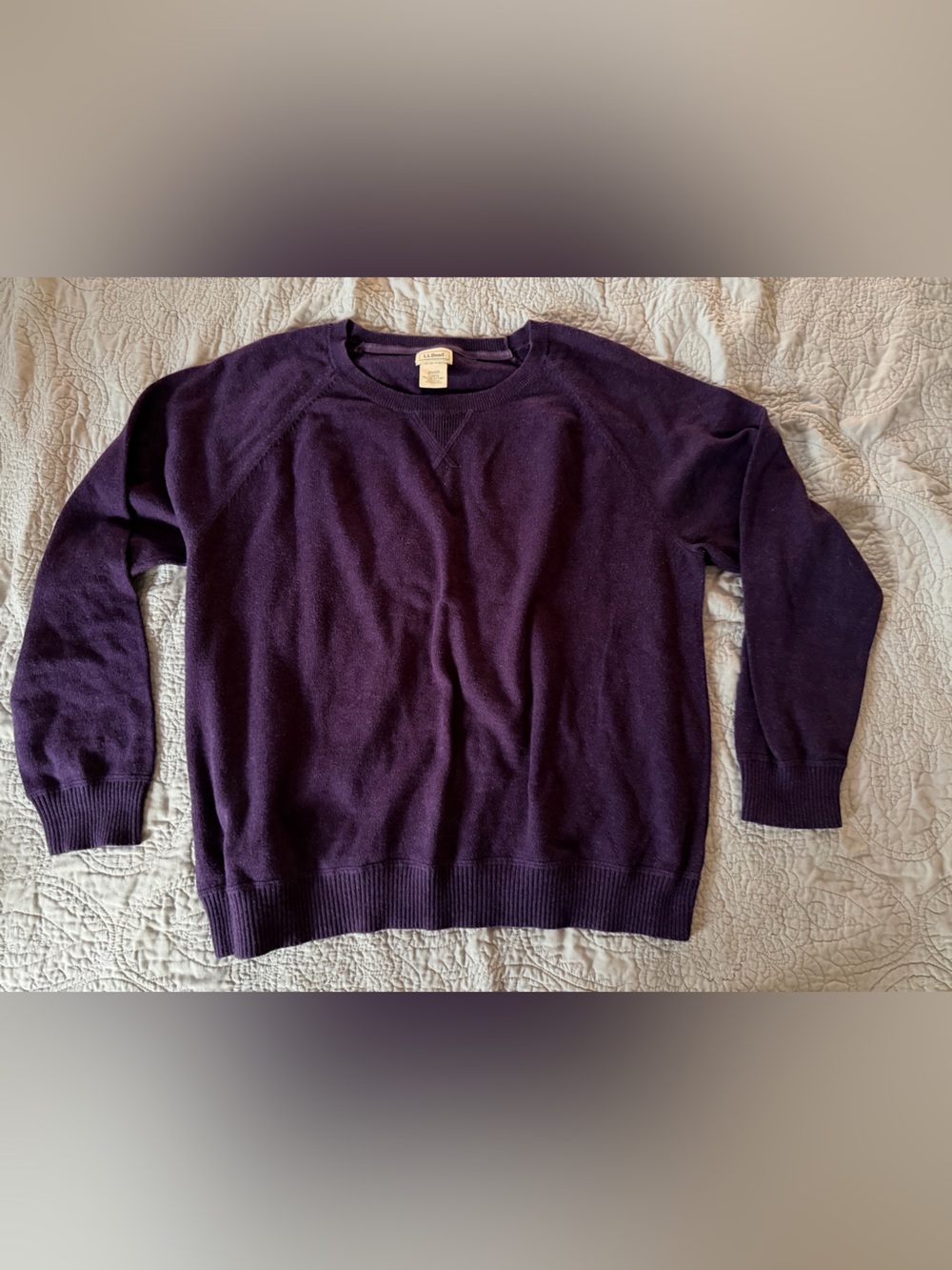 Womens Crewneck Sweater - Dark Purple
